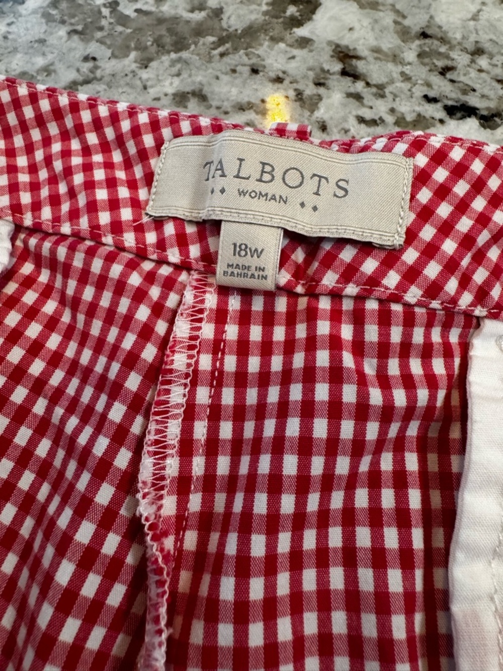 Talbots Pink and White Gingham Bermuda Shorts - Picture 7 of 7